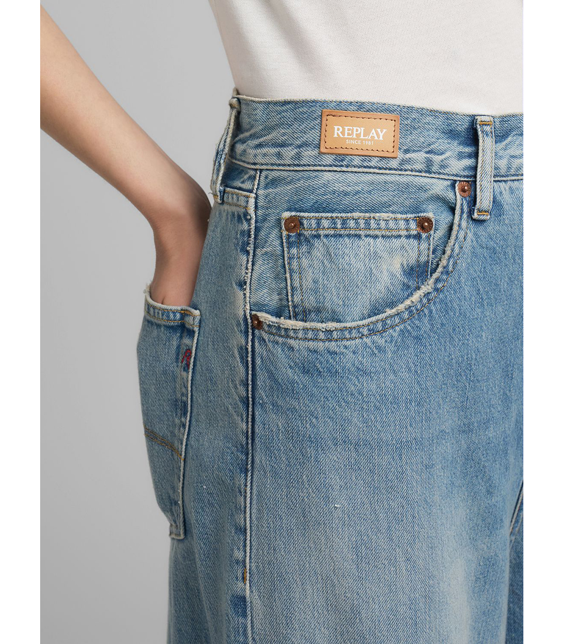 バギーフィットMARGOTTリサイクルインディゴデニム 詳細画像 ライトブルー 5